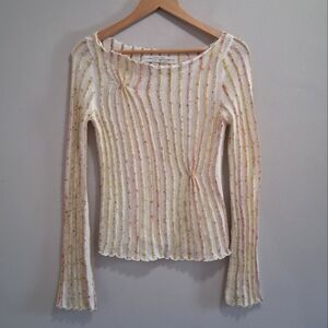 Urban Outfitters Silence + Noise Off The Shoulder Boatneck Ribbed Sweater Medium